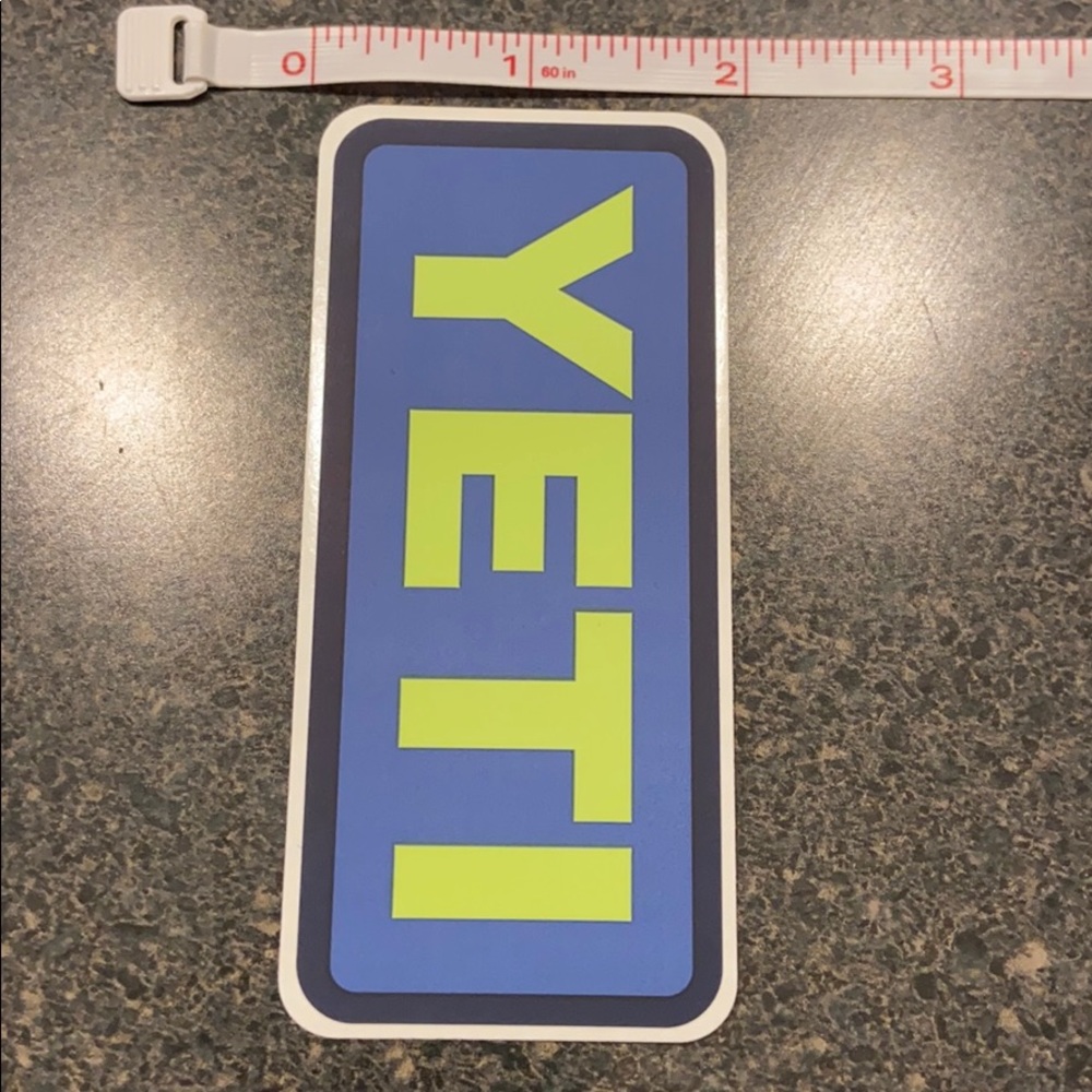 Blue/Lime Yeti Sticker - Picture 4 of 4